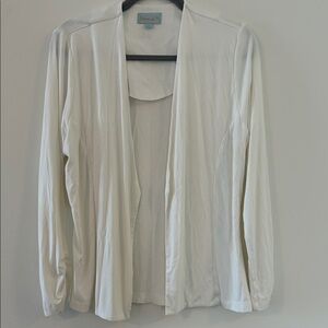 Veronica M Cream Open Front Cardigan